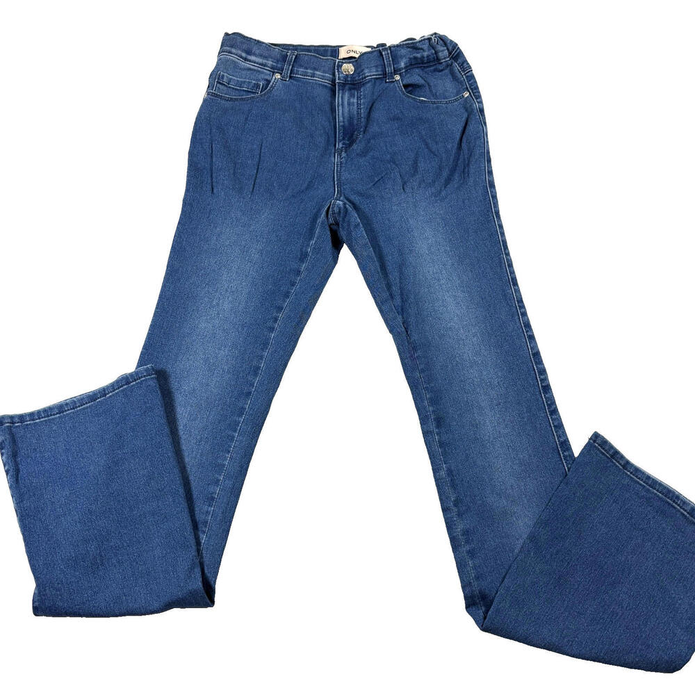 Only Womens Blue Denim Jeans Size 13Y 158 Y2K 90s Vintage Straight Stretch